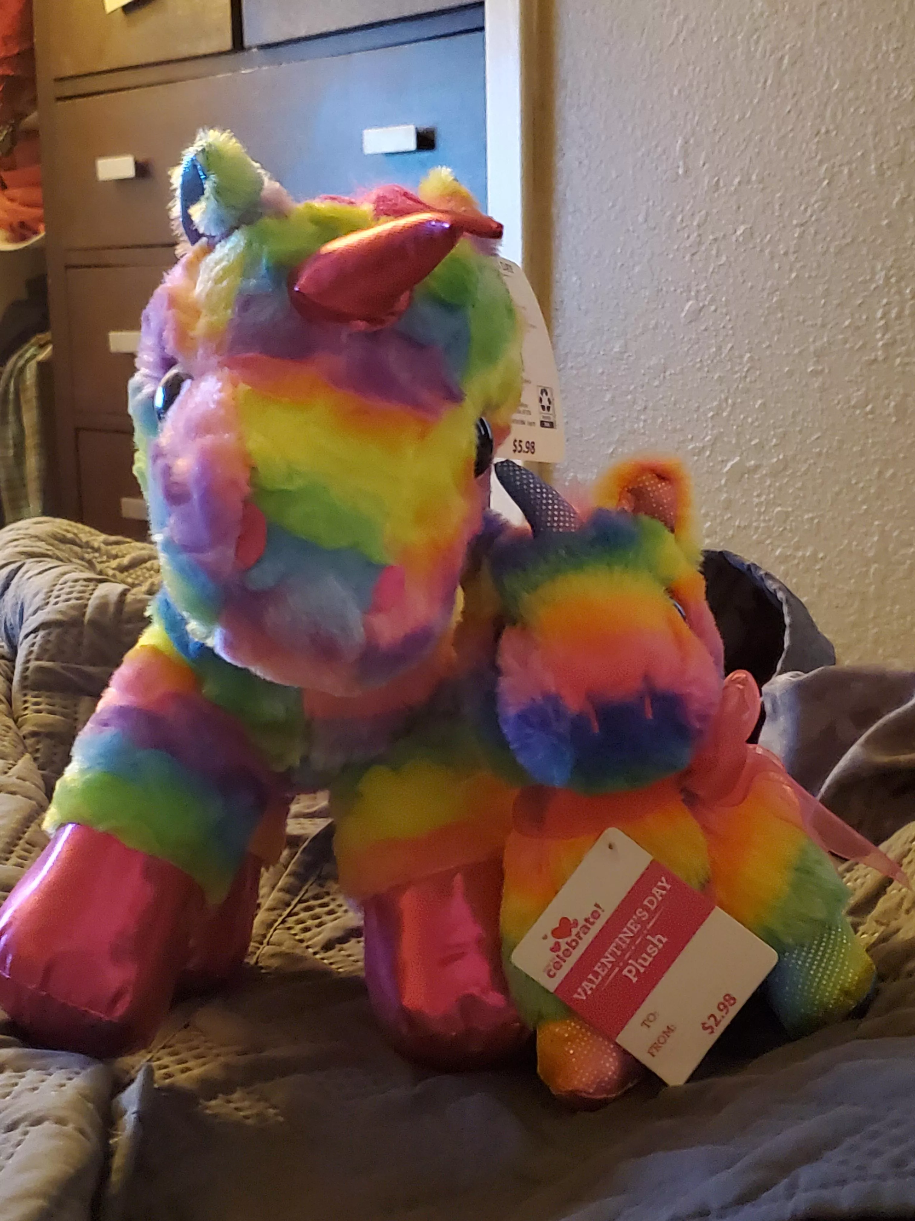 Daddy got me some new stuffies. Need some good names for them 🤔 😁🤗 posted by Katra_Abadonna94