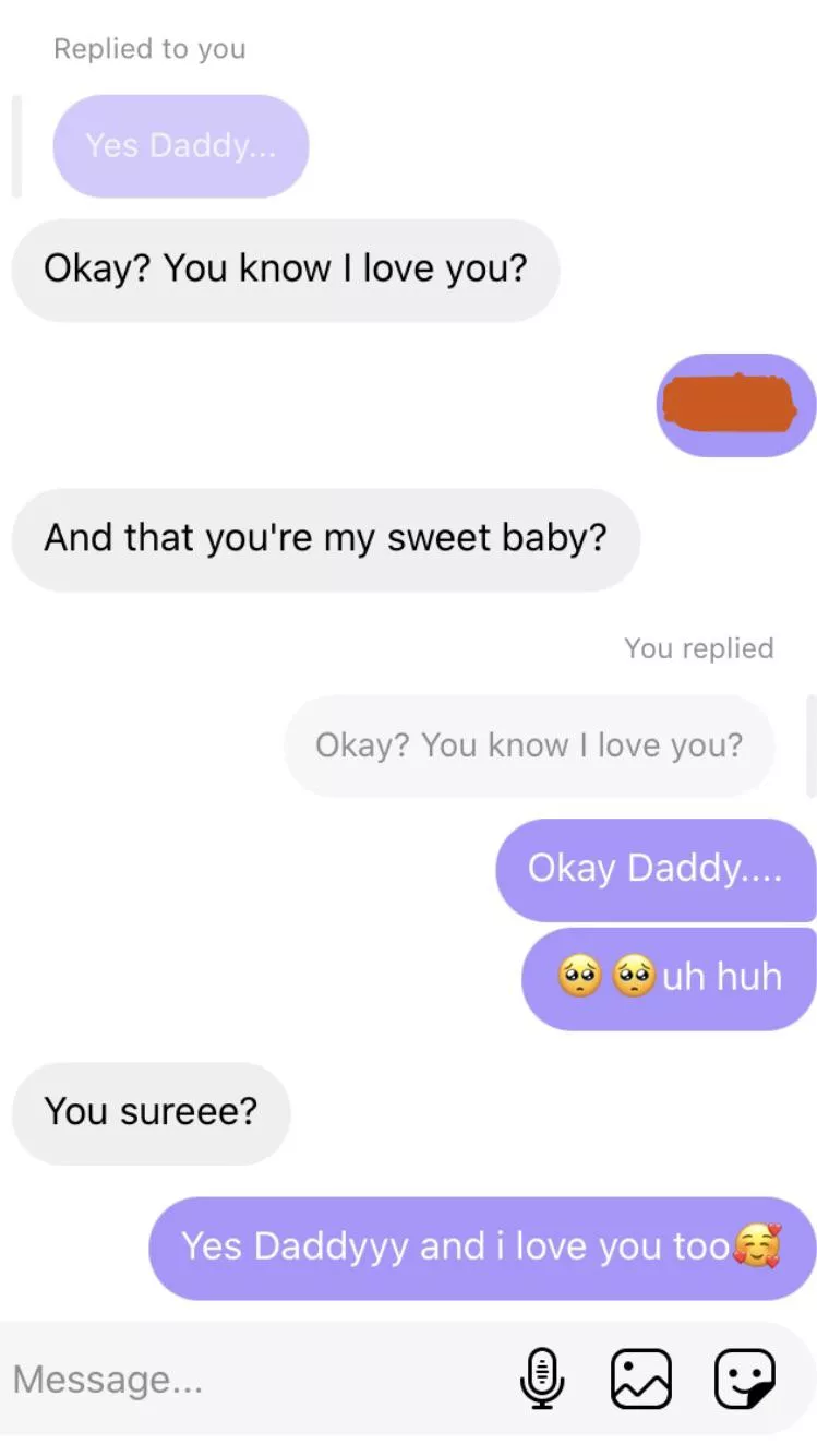 Daddy is so sweet to me 🥺. posted by daddy1chisslut