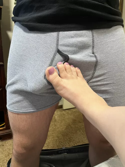 Daddy loves when I rub his hard cock with my feet 💦 by Blondieee711