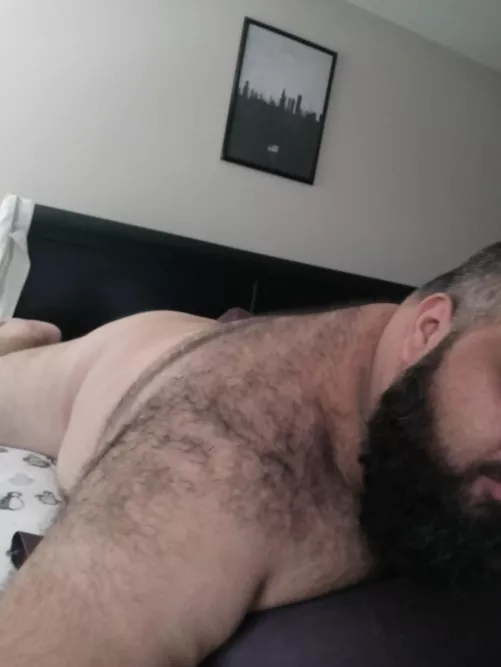 Daddy's fresh out of the shower. Getting air dried. by Otherwise-Ad1181