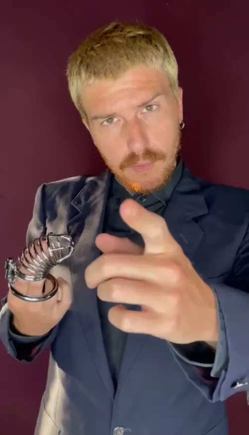 Daddy's gonna lock you up for ever. I bet this cage is much bigger than your pathetic clitty by ProperZone7773