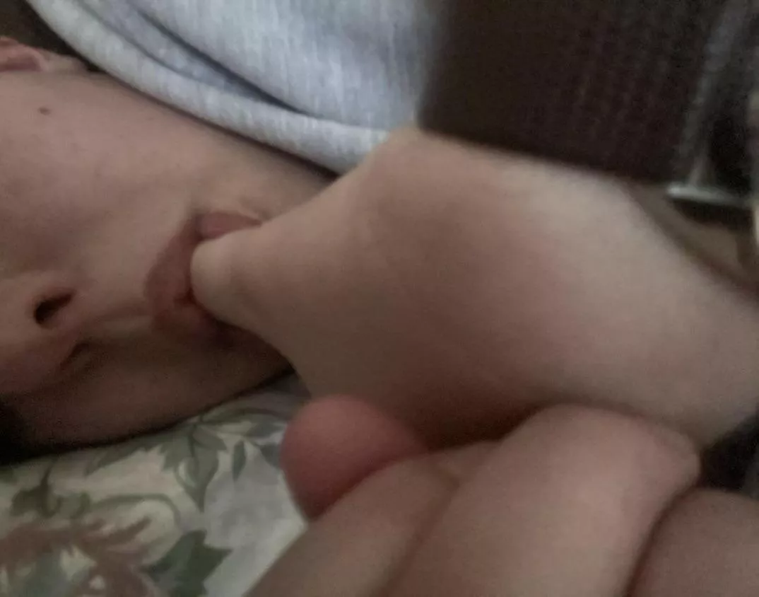 Daddy’s thumb comforts me best after he uses me posted by bubblyfix6532