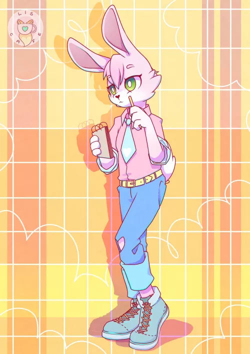 Daily furry drawing ; Day 3 - Planning (Twitter: @LisCaffe) by MusicFireWind