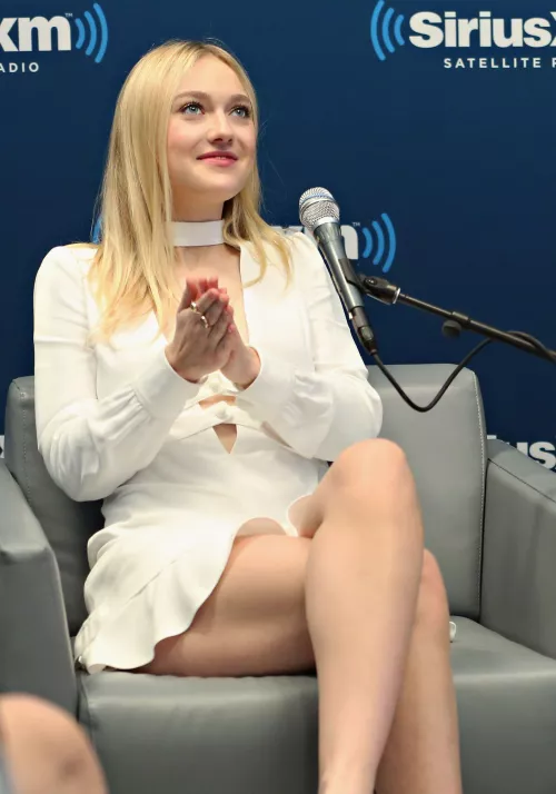 Dakota Fanning looking amazing leggy and braless by AllWithinMyHandz