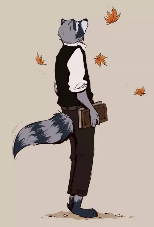 Dapper boy enjoying the fall breeze. Commission for Kitesva on Twitter by DuckCrafts
