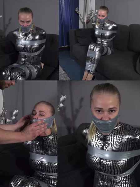 Darina - Catsuit Tape Bondage ( GagAttack.org ) by Gag__Attack