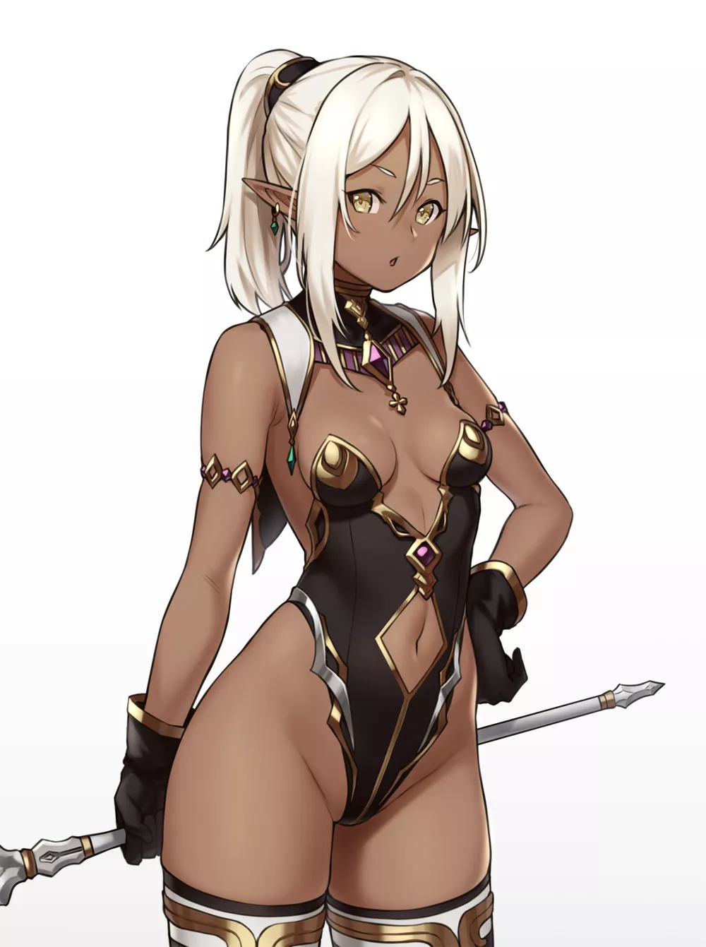 Dark Elf Leotard (Houtengeki) [Original] posted by sequence_string