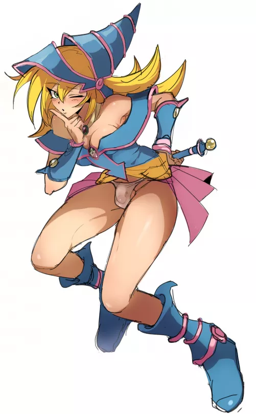 Dark Magician Girl Dress Lift Teasing (A Go) [Yu-Gi-Oh! ] by sequence_string