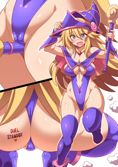 Dark Magician Girl is embarrassed (Konno Tohiro) [Yu-gi-oh] by sequence_string