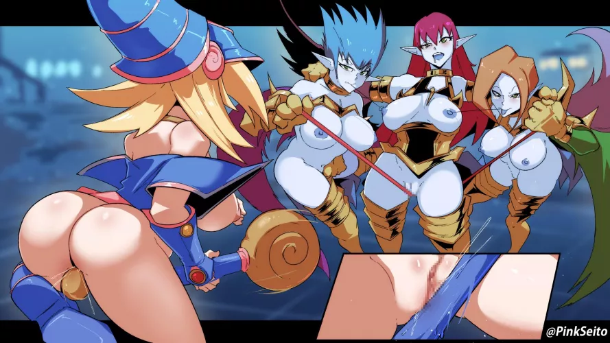 Dark Magician Girl x Harpy Lady Sisters (PinkSeito) [Yu-Gi-Oh!] by NoLewdsNoLife