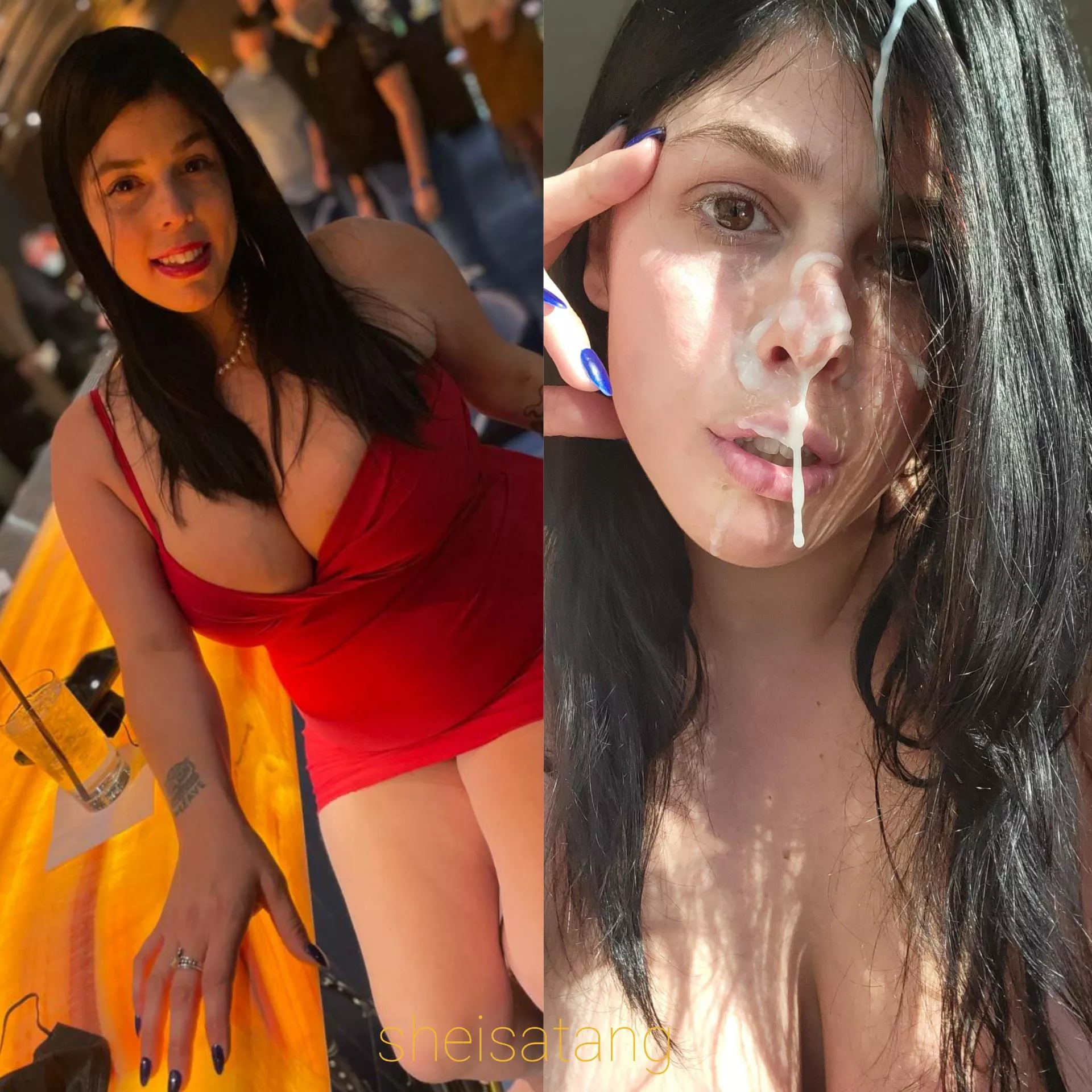 date night vs the morning after 💦 posted by sheisatang