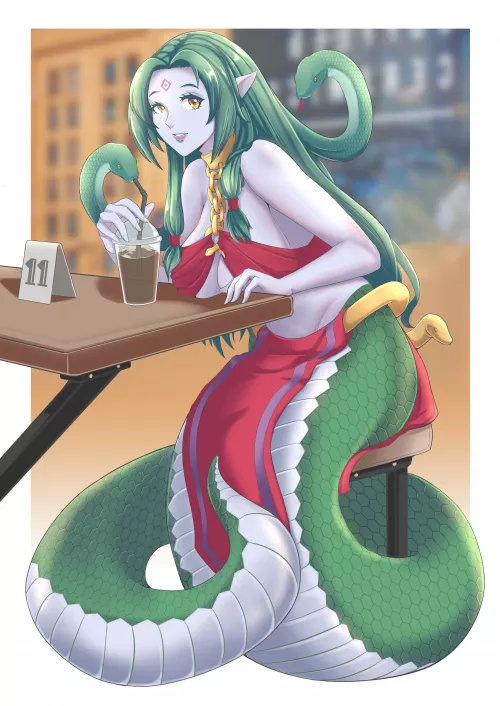 Date with a beautiful Lamia by donofhell