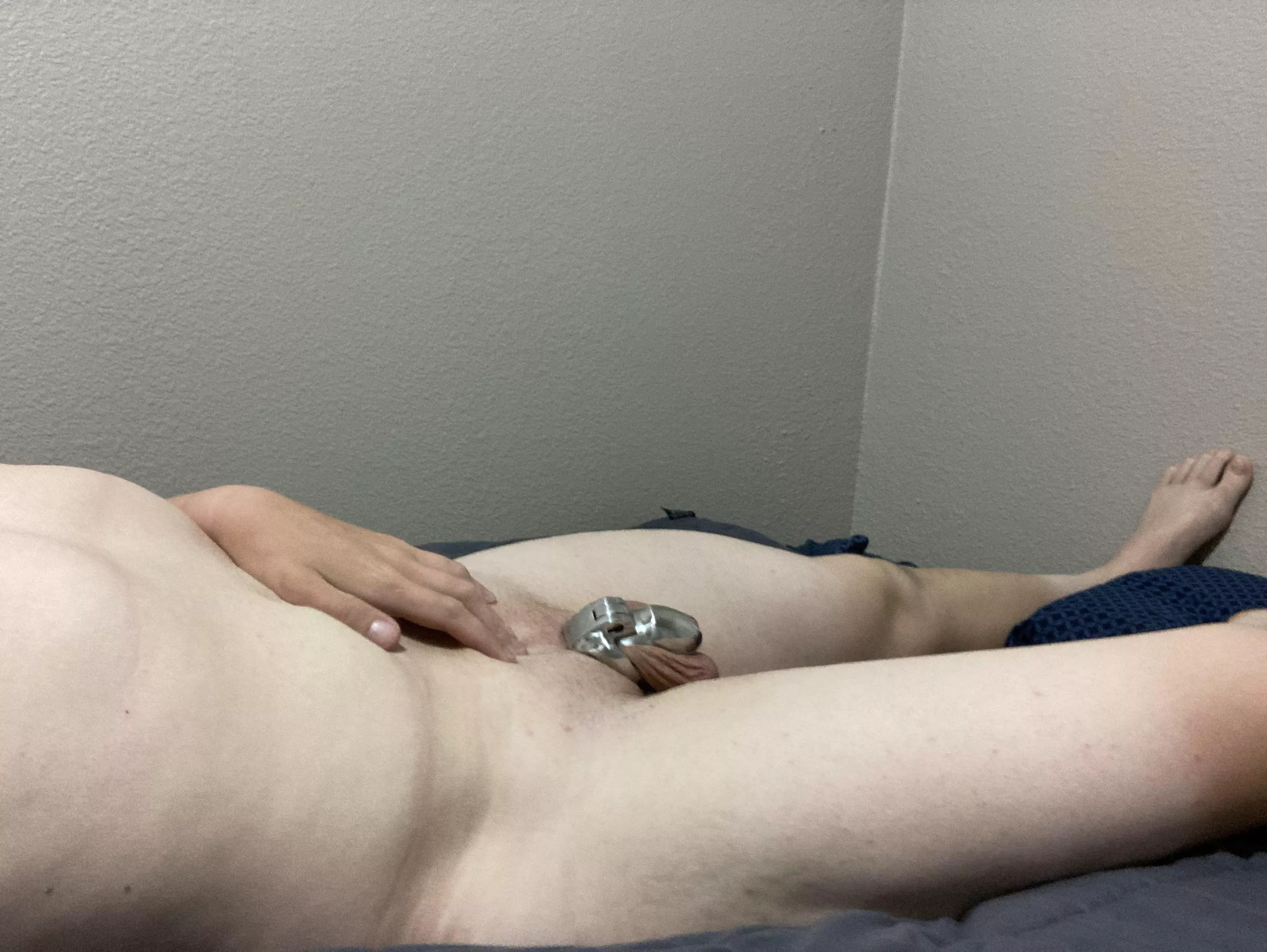 Day 1 of locktober, day 9 of denial. Ready to make it more challenging 😘 posted by MeraklisNSFW