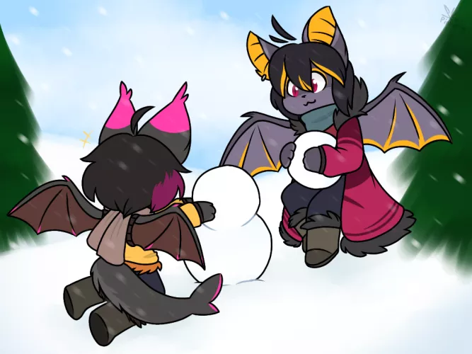 Day 1: Snowfall [Art by me] by Pinkapop