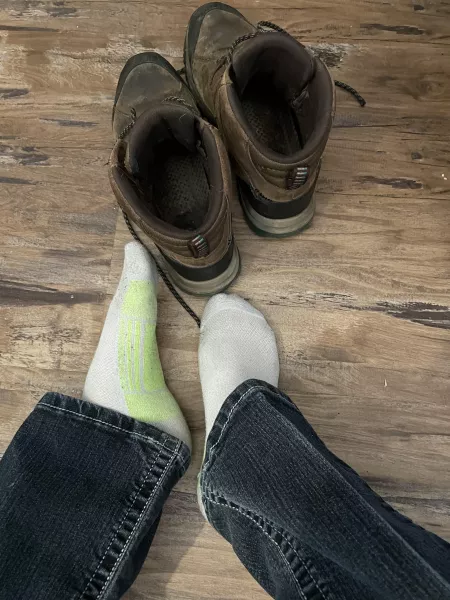 Day 2 wear. Spent the day running around a hot kitchen. How much longer should I wear them? by raynes_panty_drawer