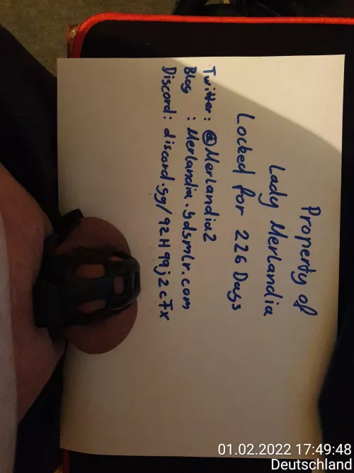 Day 226 locked. My Lady is looking for New slaves