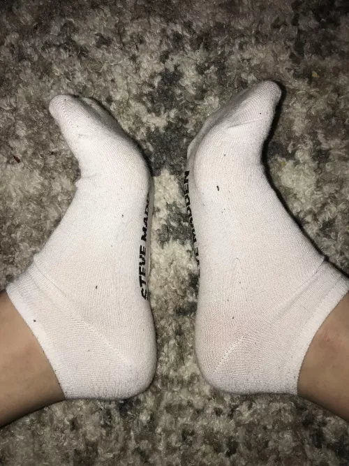 Day one of a special request 🧦. Worn all day under fuzzy socks in my doc martins. Exxxxtrrraaaa swedddy 💦 by solesnatchin