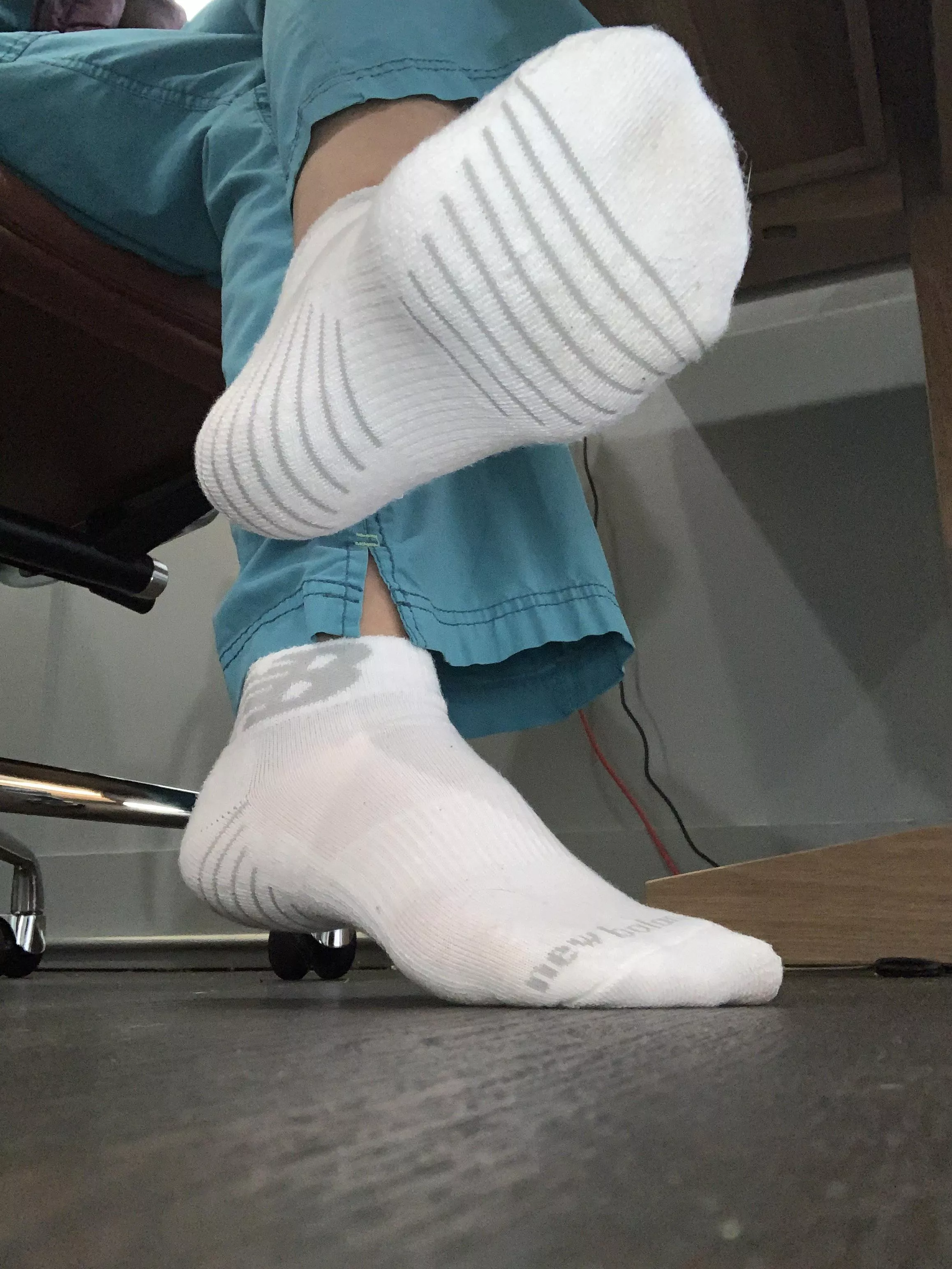 Day one of wearing these socks, how long would you like to see me go [F]or? 😉 posted by _Kittyqueen25