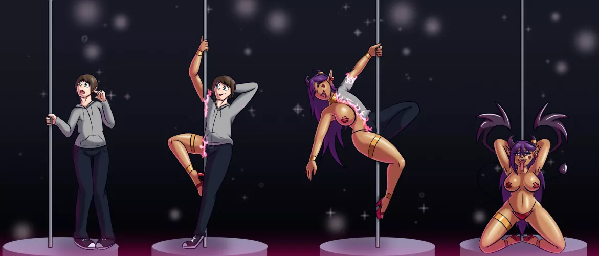 Dazzling poledance [M Human -> F Succubus, TGTF/MTF] by Antischwert/ach48 by notmma