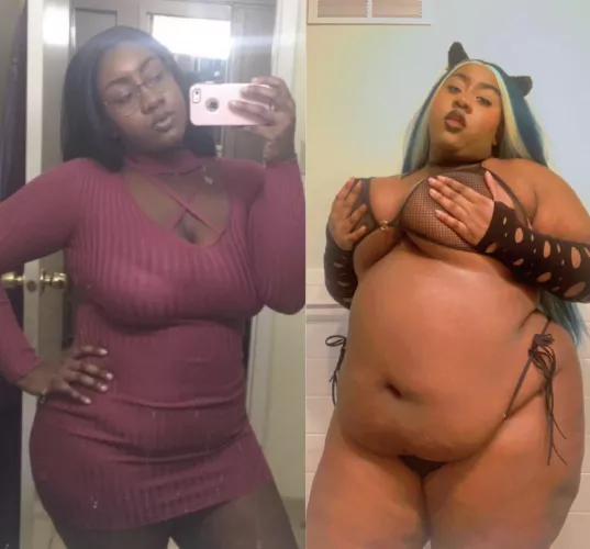 December 2017- now….I gained at over 100lbs since (212lbs-335lbs) by PhatAssPhoebe