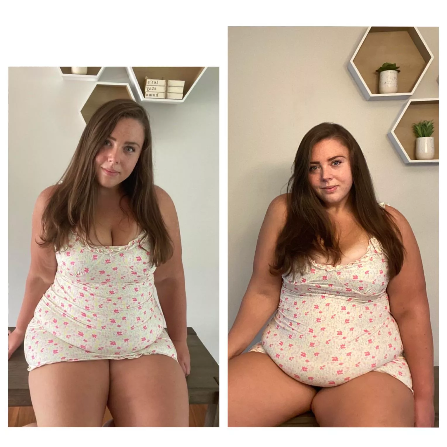 Decided to put on the same dress 2 months later 💕 posted by cjccannot