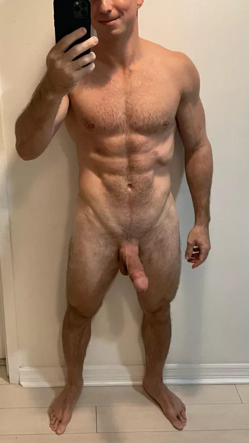 Decided to trim the body hair. Thoughts? by fitguy305