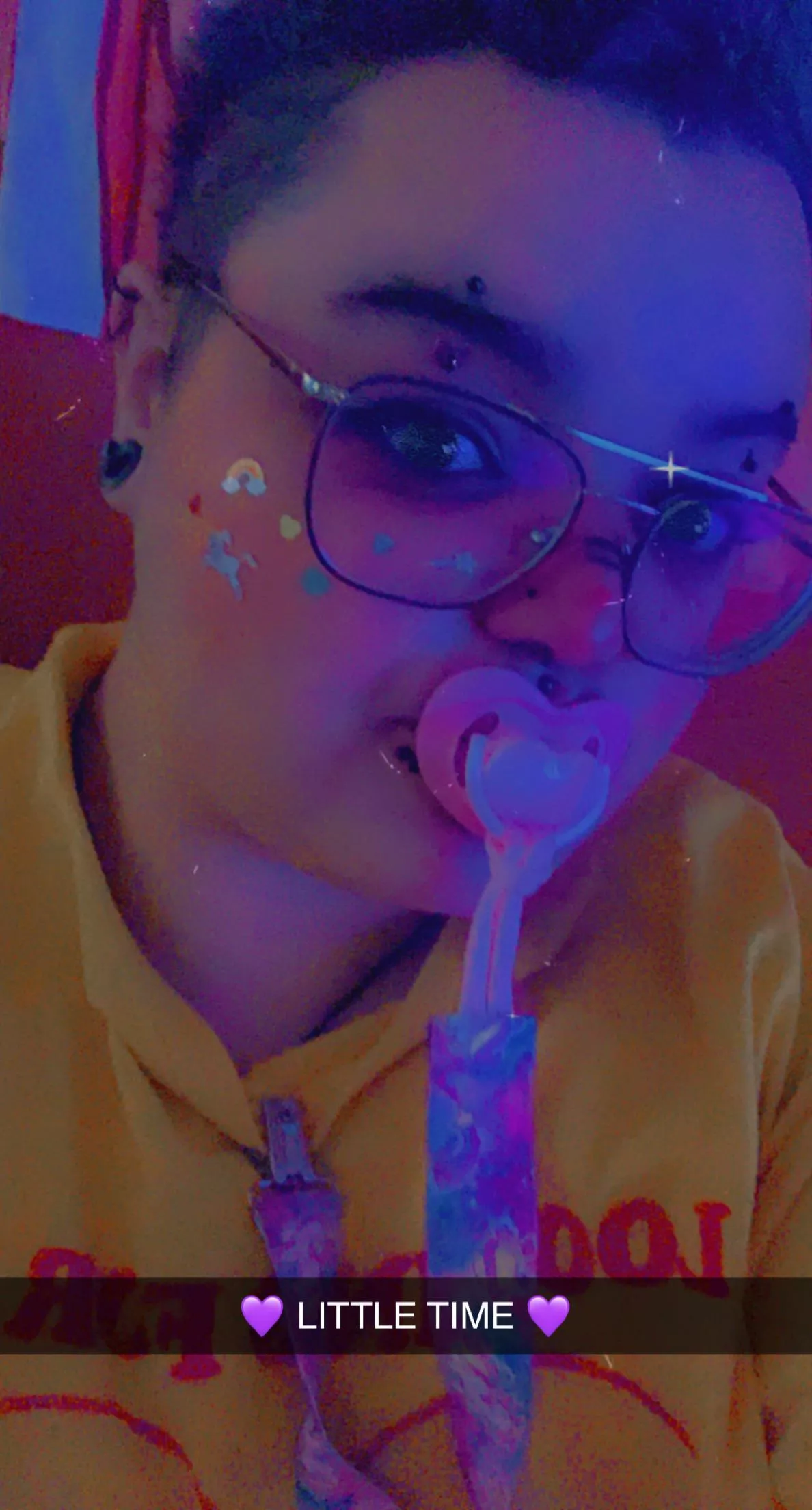 💜 decorated my face for littlespace 💜 posted by rosebaby98