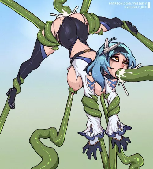 Defeated by plants (Valerie-V) by Homework_Enthusiast