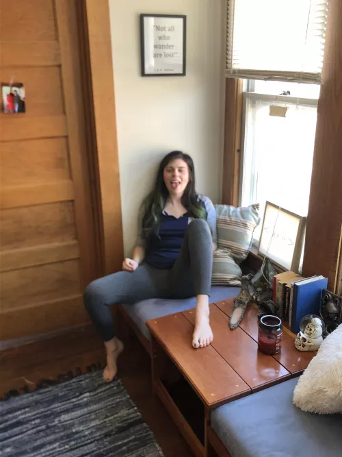 Definitely dont wear panties while stretching by zoey_wilde