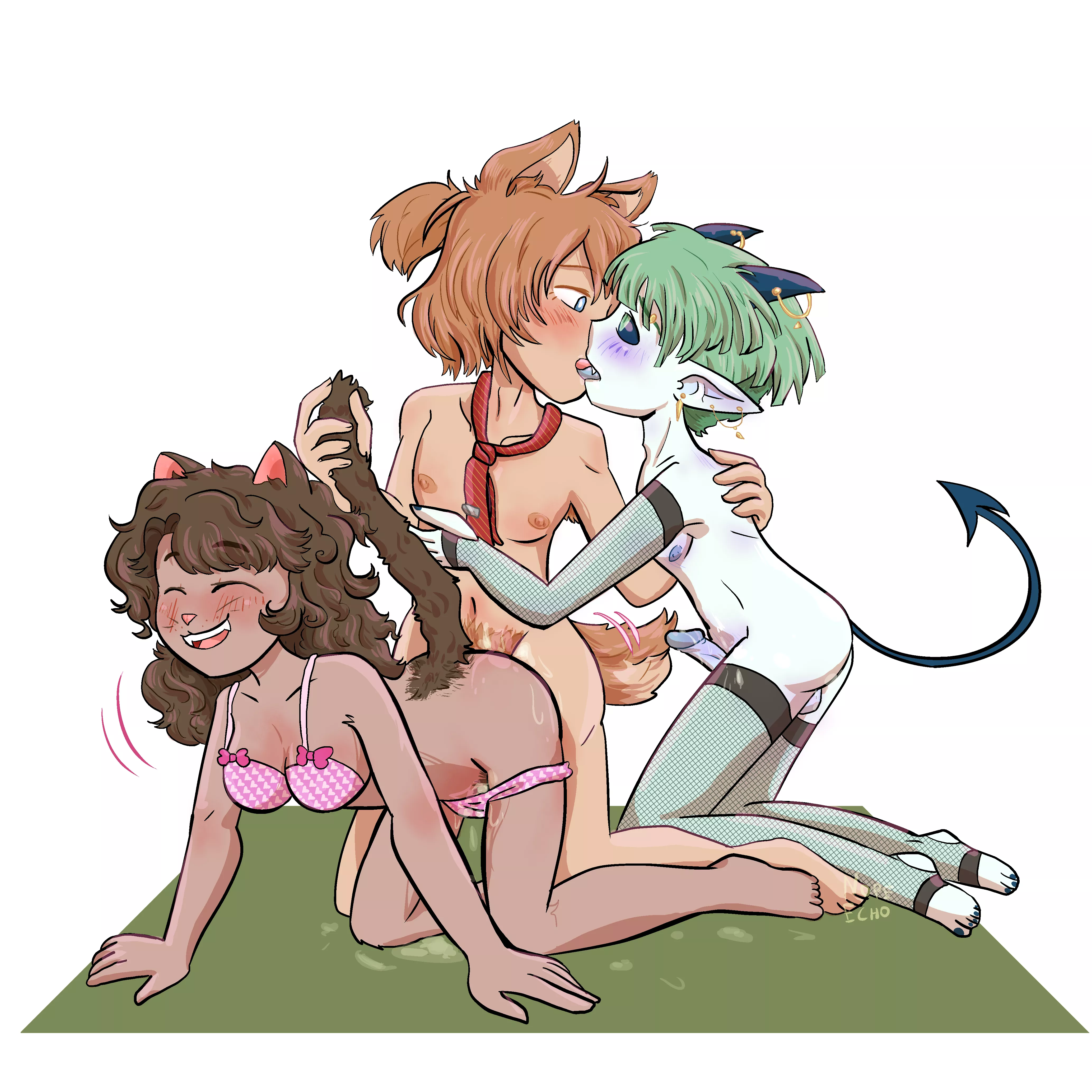 demon- dog- cat kenomomimi throuple posted by nopenopecho