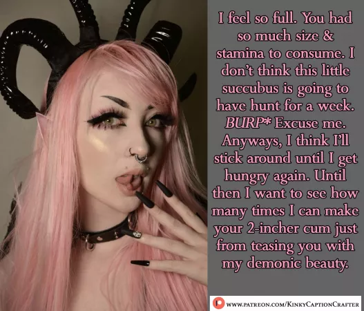 Demonic Dinner by KinkyCaptionCrafter