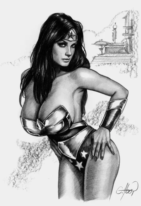 Denise as Wonder Woman by Claudio Aboy by IllDrop2