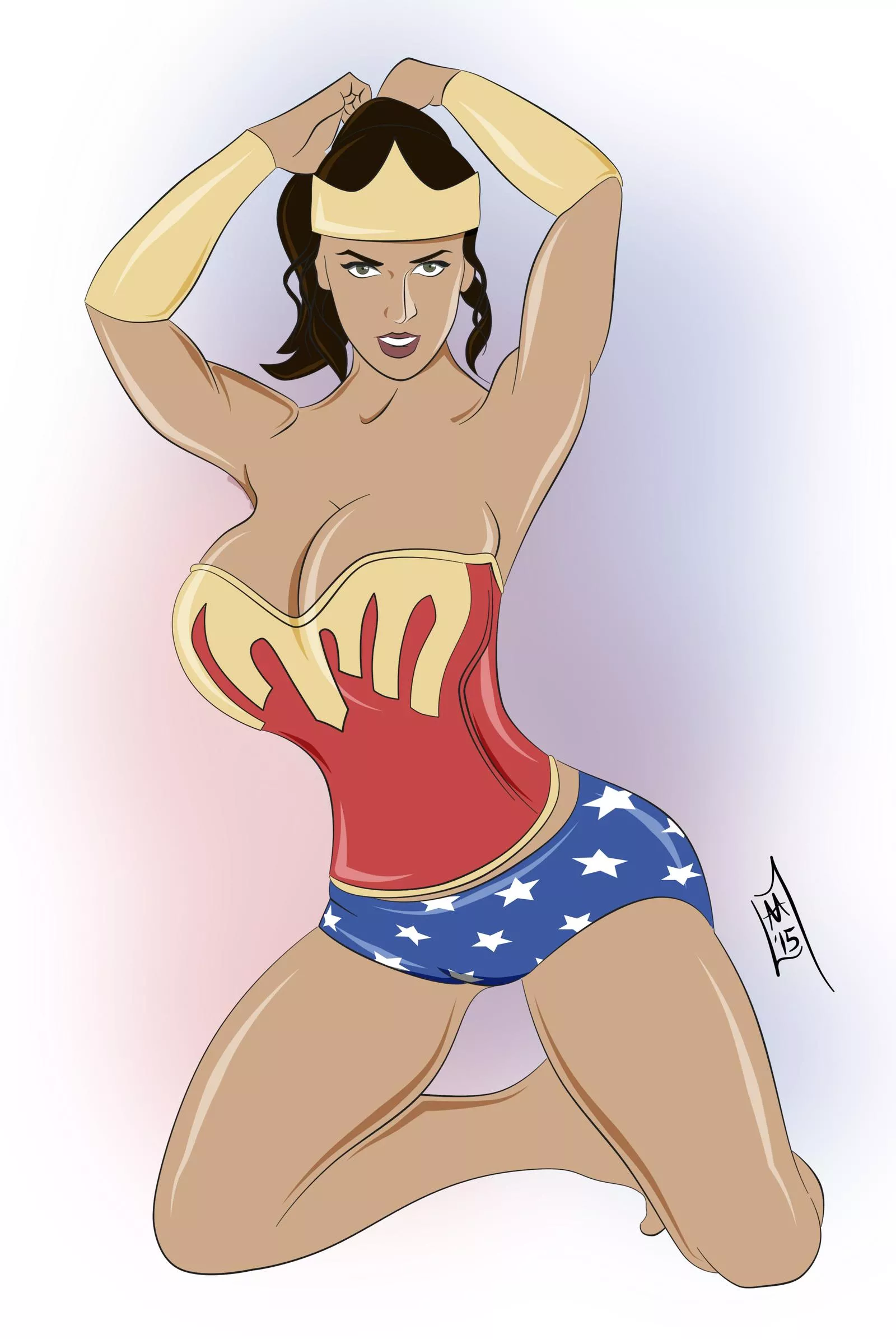 Denise Milani as Wonder Woman by Chancero posted by IllDrop2