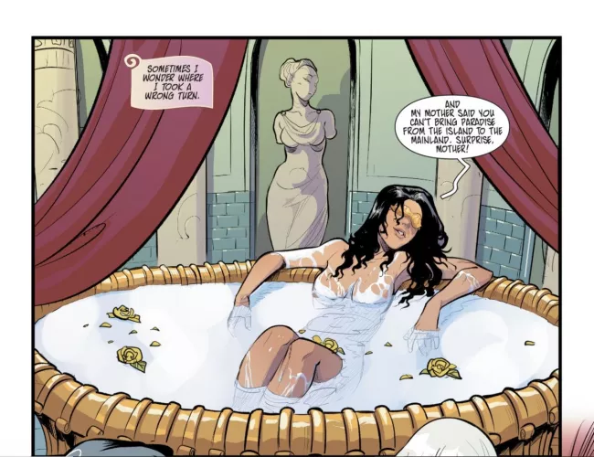 Diana's Milk Bath [Shade, the The Changing Girl/Wonder Woman Special] by lordhater1