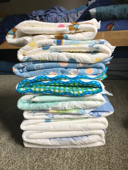 Diaper stack! by DiaperedDanny