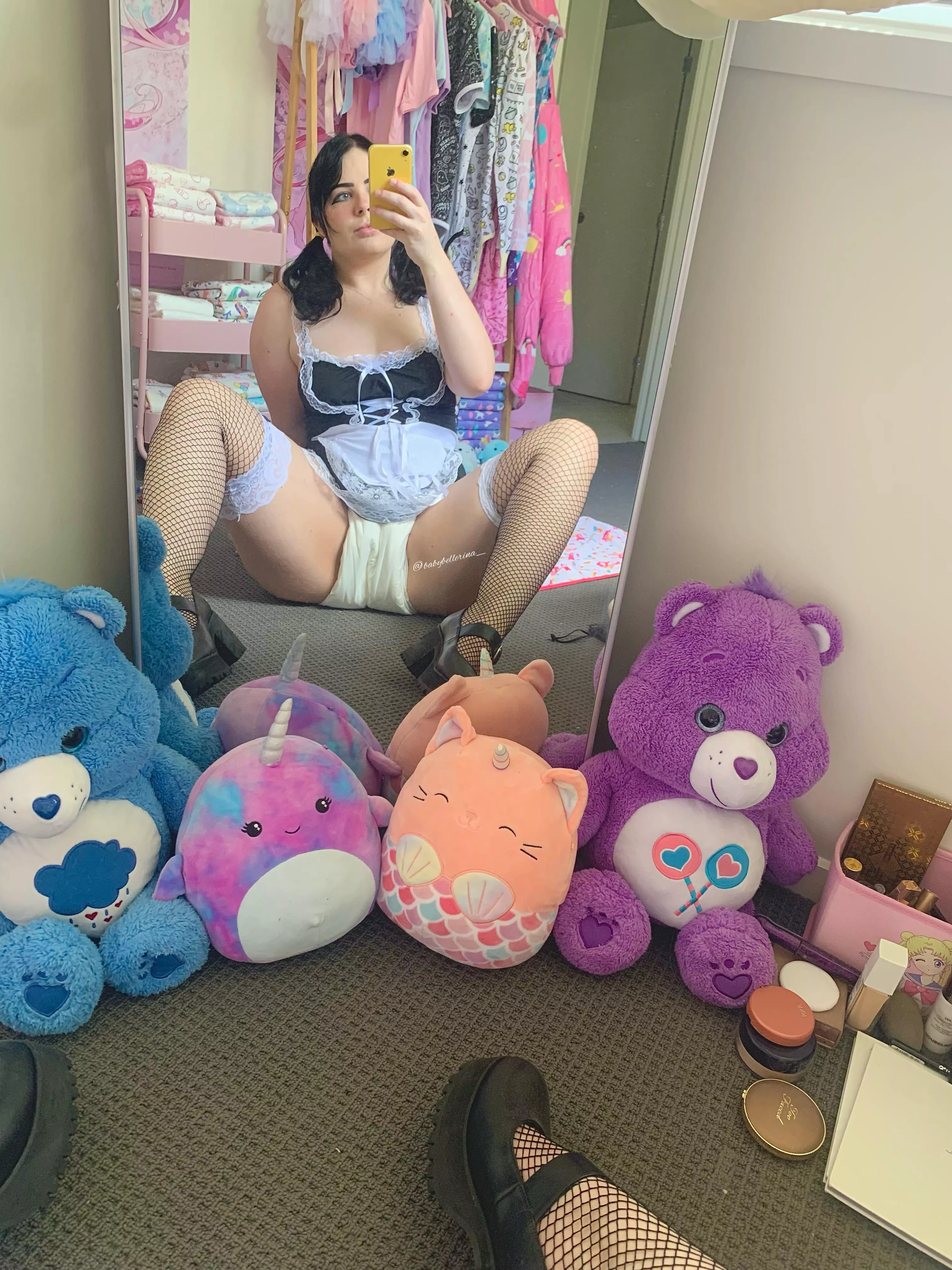 diaper + thick thighs = 💖 posted by babybellerina_