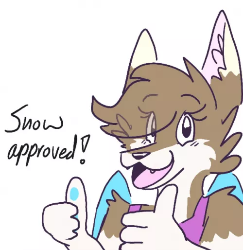 Did a random thing of my sona by Snowwingedwolf