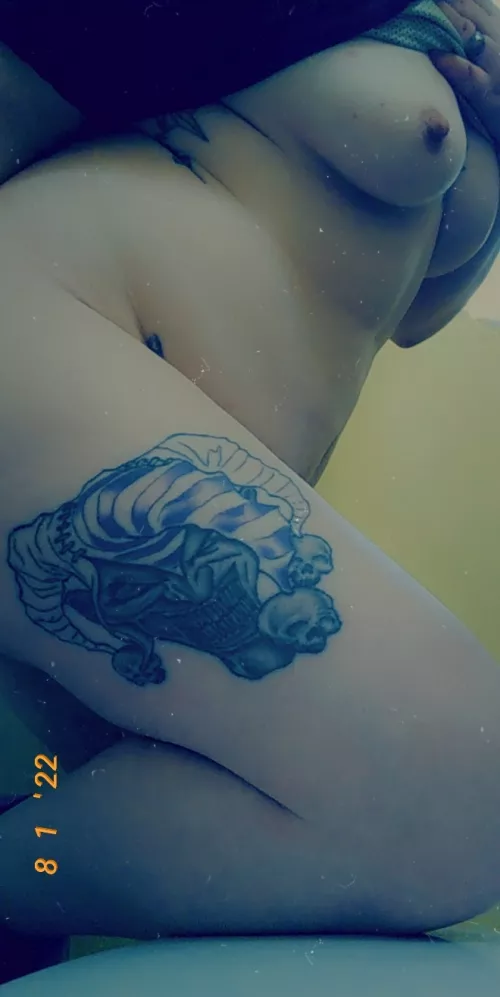 Did my tattoo or my tits catch your attention first? ;) by smiley0624