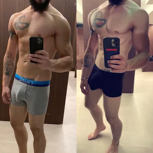 Different underwear and a year of gym… by HGFomeg