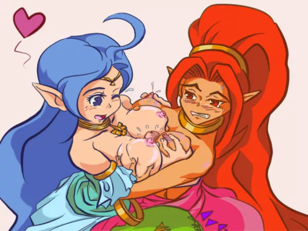 Din and Nayru help Link to rest up before fighting Gannon (uwaxa) by pokedude3