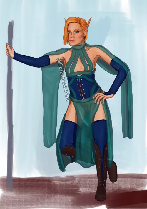 Distracting their foe is a large part of a bladesinger's dance. (CalamaBanana) by CalamaBanana