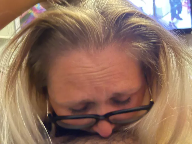 Do I look better with glasses on when I am deep throating cock by I_Wanna_Ride