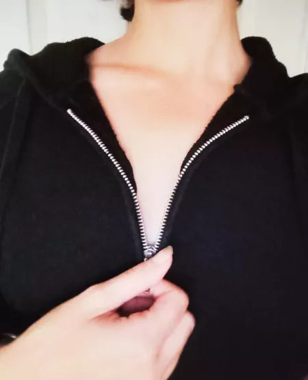 Do you ever what we're [F] wearing under our hoodies? 👀 Also, hi! 😁❣️ by thereIwasHerConfessr