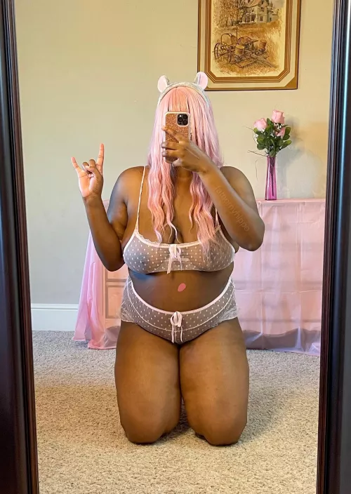 Do you like my cocoa thighs and dark nipples? by fathornyhippo