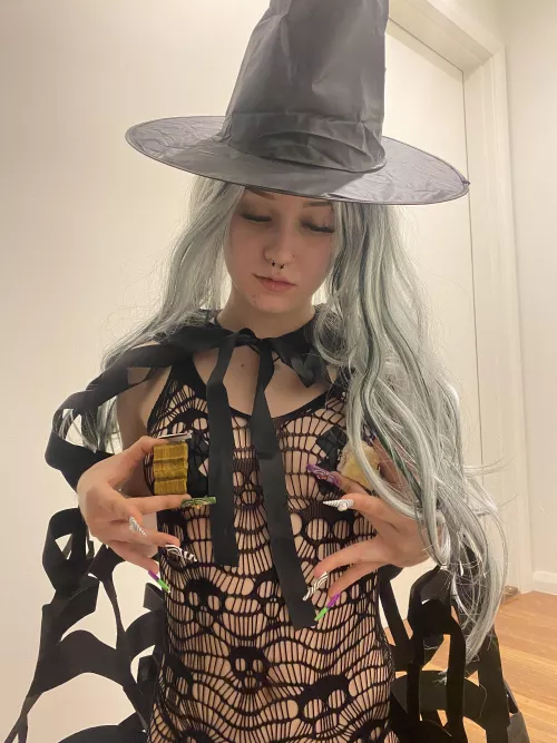 Do you like my crystal titties? 🔮😈 by WitchBitch47