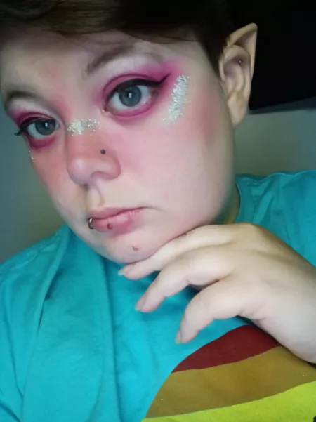 Do you like my ears and makeup? by Savings-Drink