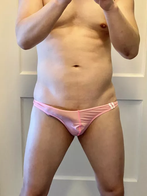 Do you like my hard cock in my pink thongs by ClockChock