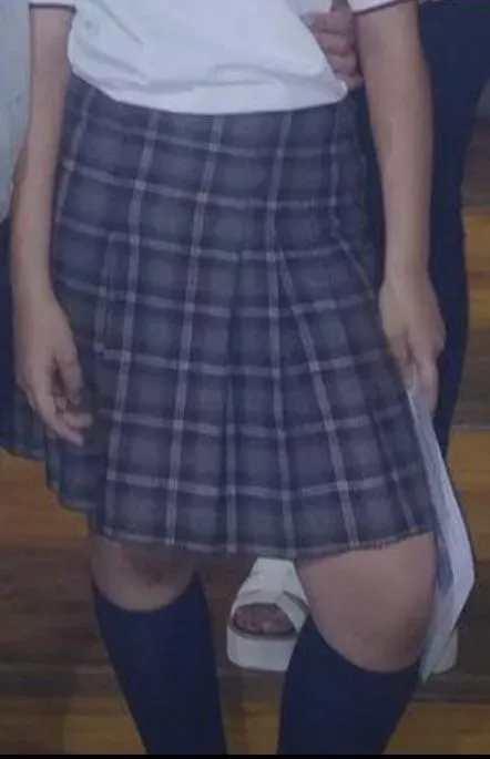 Do you like my school skirt? 🔥❤️ posted by LoveSkirts_