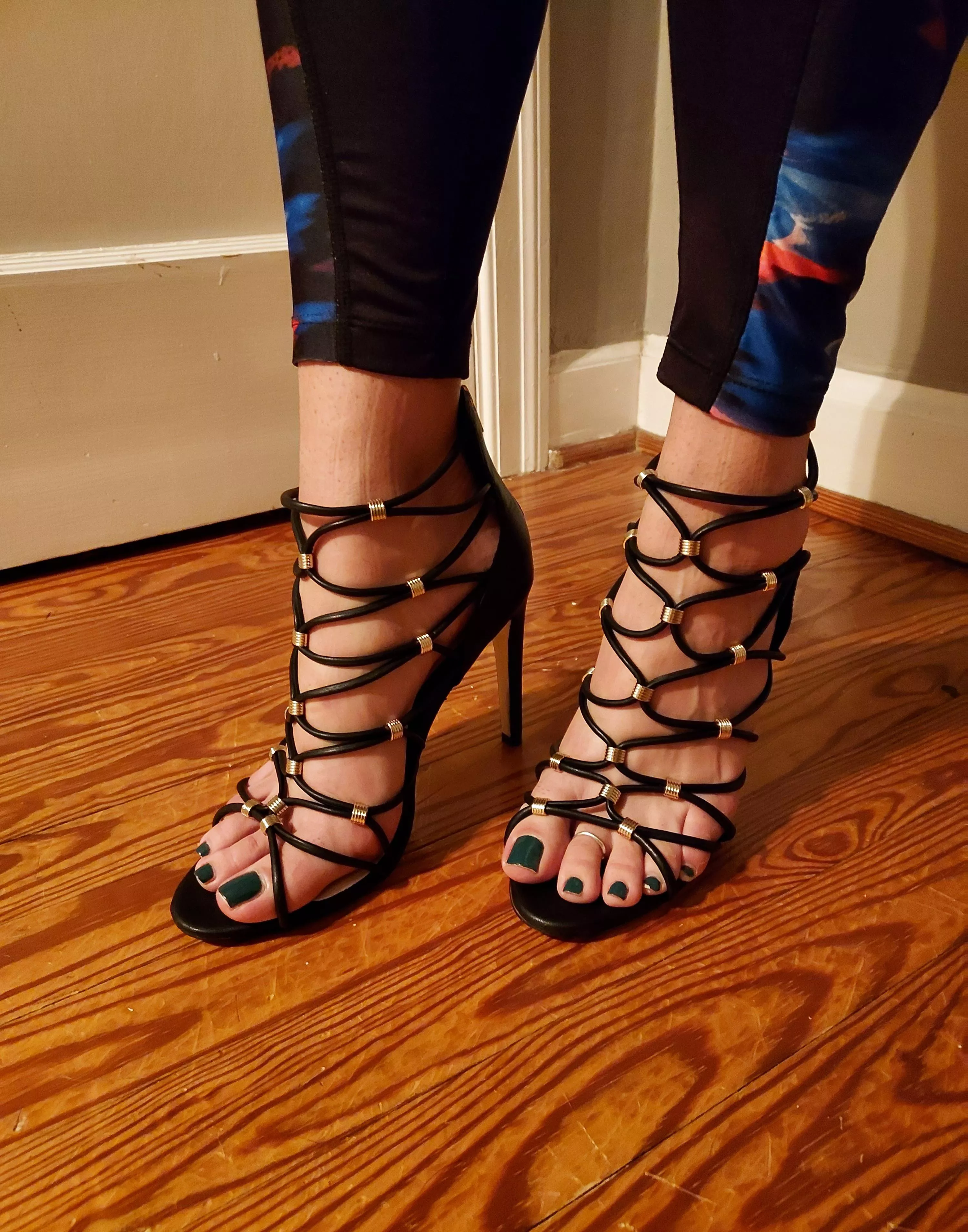 Do you like my strappy stilettos? ☺️ posted by ZazzyZebra