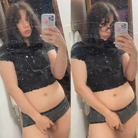 Do you like my uncut girl cock? 😋 by NaughtyTgirls